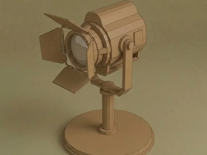 Low Poly Podiumschijnwerper