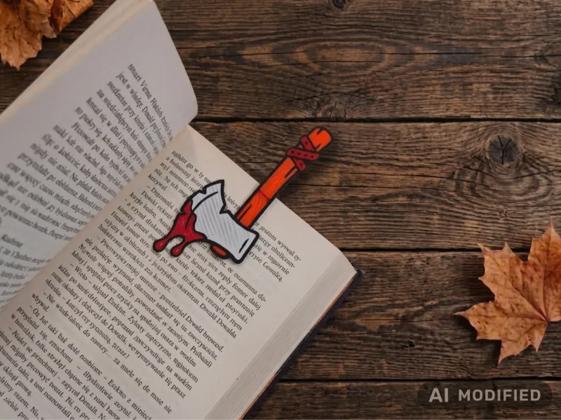 🪓 Axe Halloween Bookmark (Spooky 3D Print)