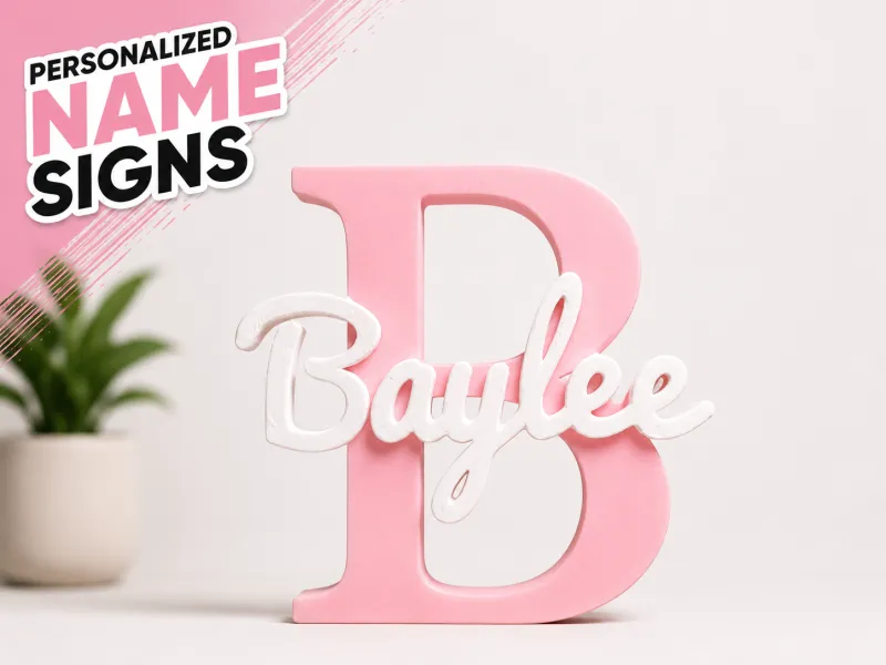 Placa de Nome 3D - Baylee