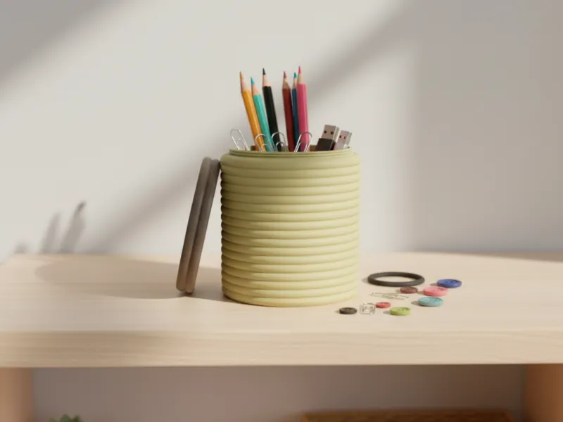 Multi-Purpose Screw Lid Jar – Minimal Desk Organizer Contain