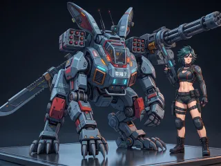 mecha battle 3d model