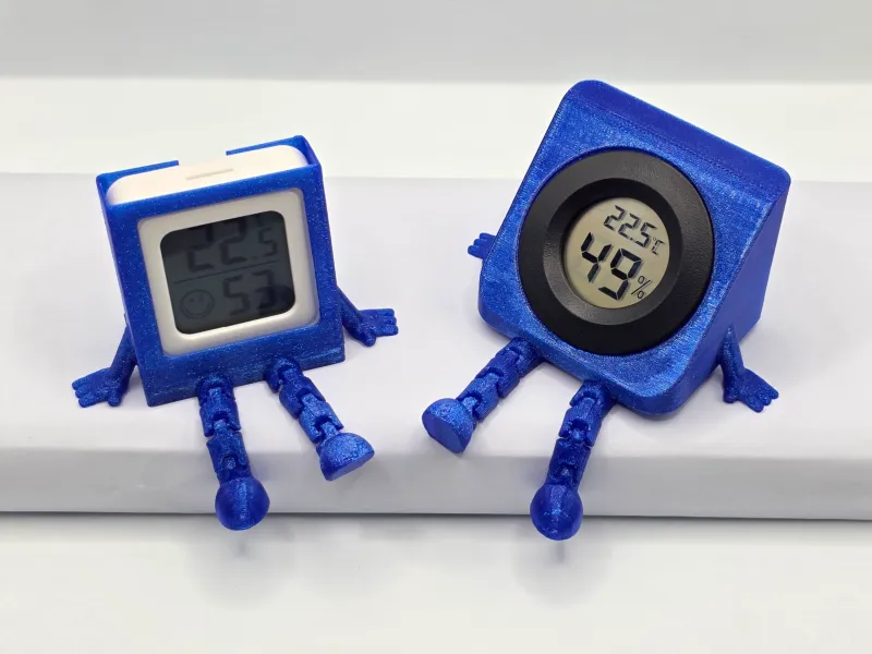🦾🌡️ Suporte Articulado para Higrômetro – Versão com LCD Duplo