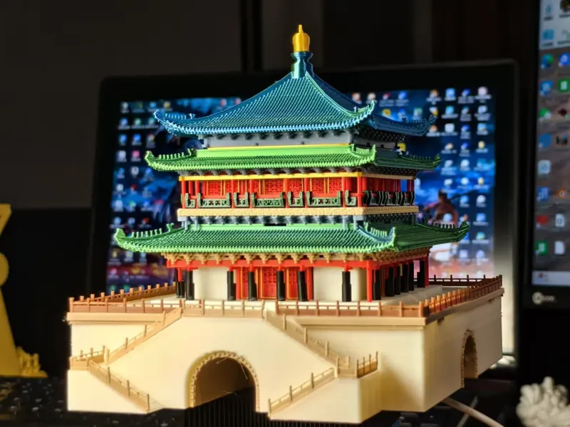 钟楼拼接灯光模型