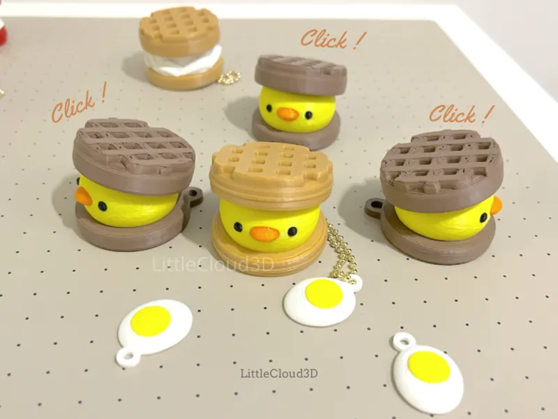Clicker de Waffle de Pintinho Fofo