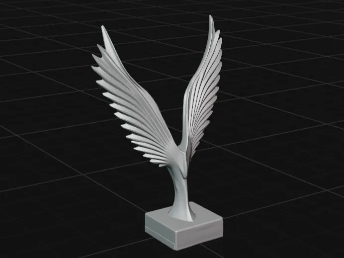 Angel Wing Sculpture – Elegant Feathered Wings Statue
