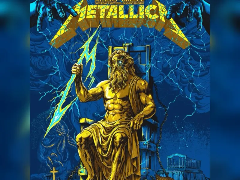 Metallica Greek God Hueforge Poster Athens 2026