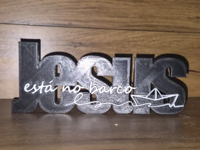 Letreiro original Cristão  - Jesus está no Barco