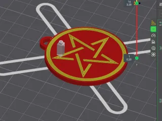 Inverted Pentagram Pendant / Keychain