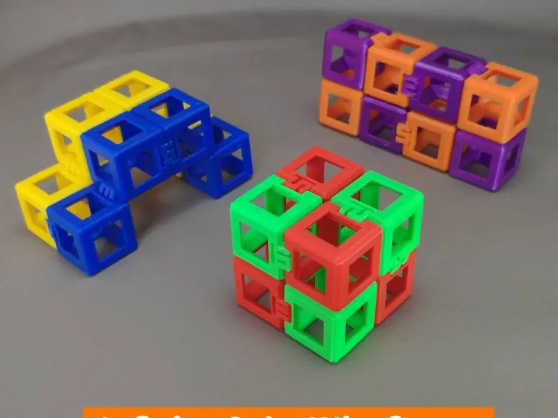 Infinity Cube Fidget Wireframe