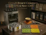 Circuit Board Coaster (Multi-color even on basic printer)-0