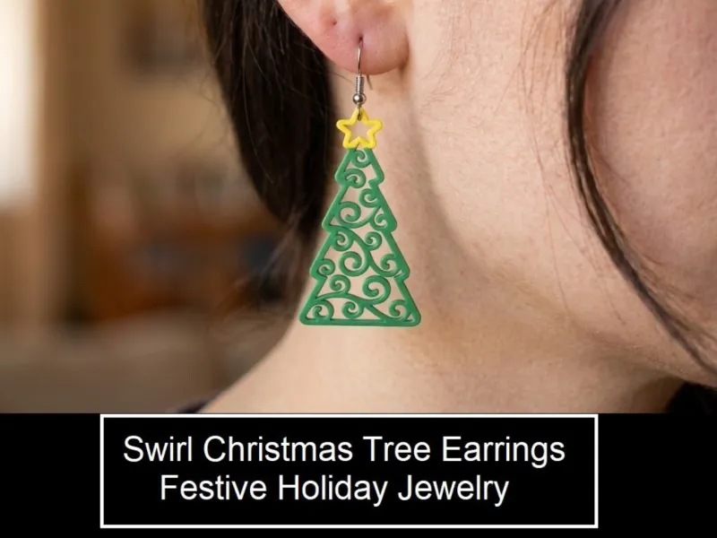 Pendientes de Árbol de Navidad en Espiral