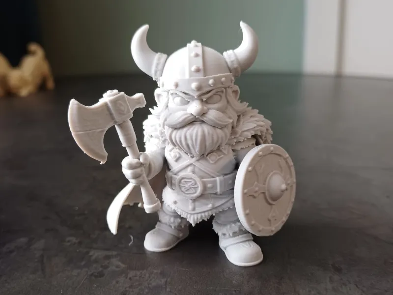 Mini Viking Warrior with Axe and Shield Figurine