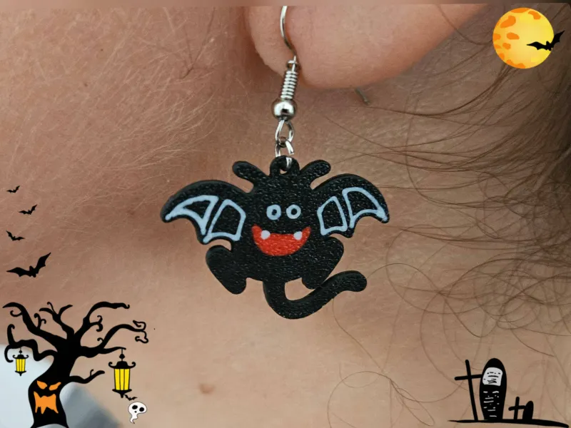 Bat Halloween Earrings