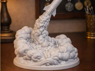 Valor Rocket Desk Statue – Military Tribute Rocket Dis