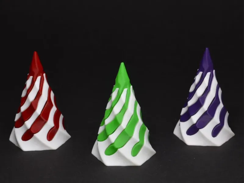Con de fidget cu spirală răsucită • Hexagonal