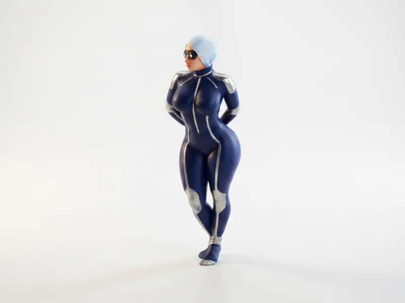 Busty Bodysuit Lady Female Figure 3D Printable