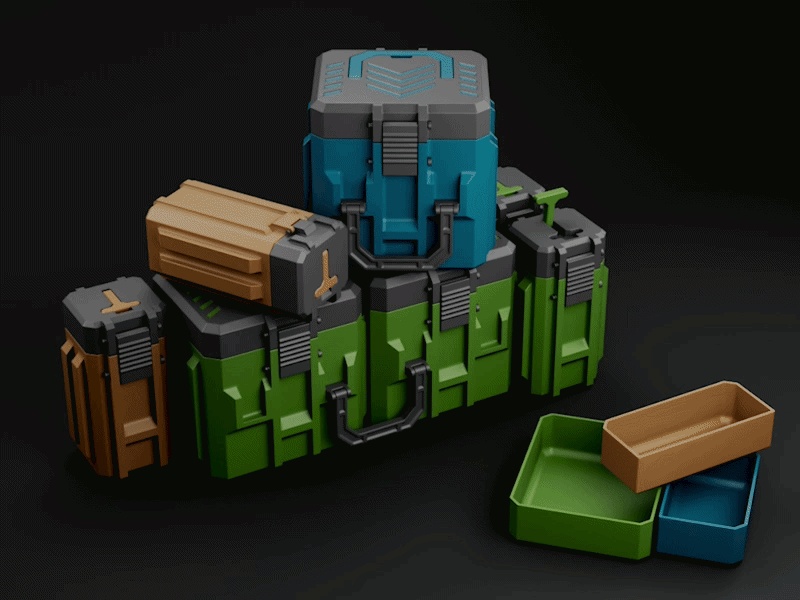 Rugged Modular Tool Box | Interlocking Camping Organizer