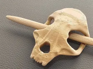 Skull hair pin