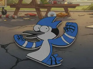 A Regular Show Mordecai Keychain