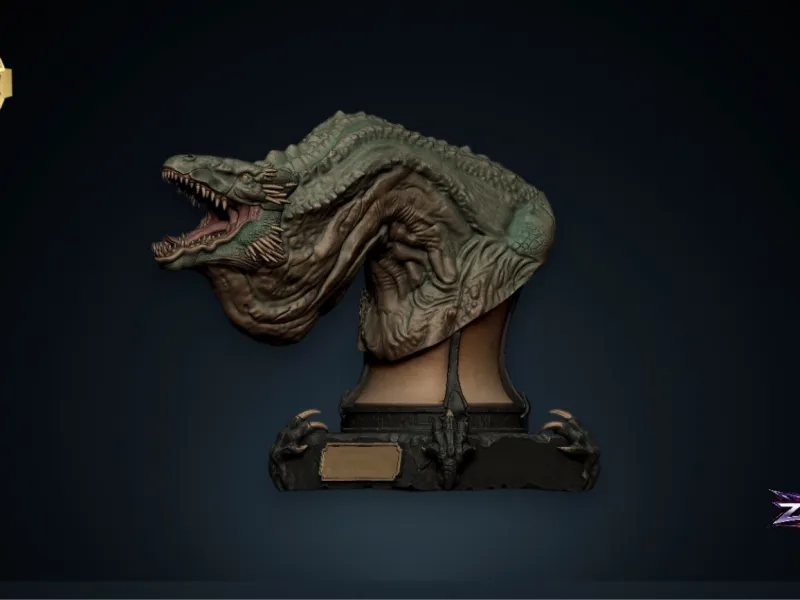Vhagar Bust STL House of the Dragon 3D Print Sculpture Model