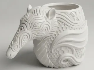 Ameisenbär - Kopf, Hexa Design - Behälter - Blümentopf