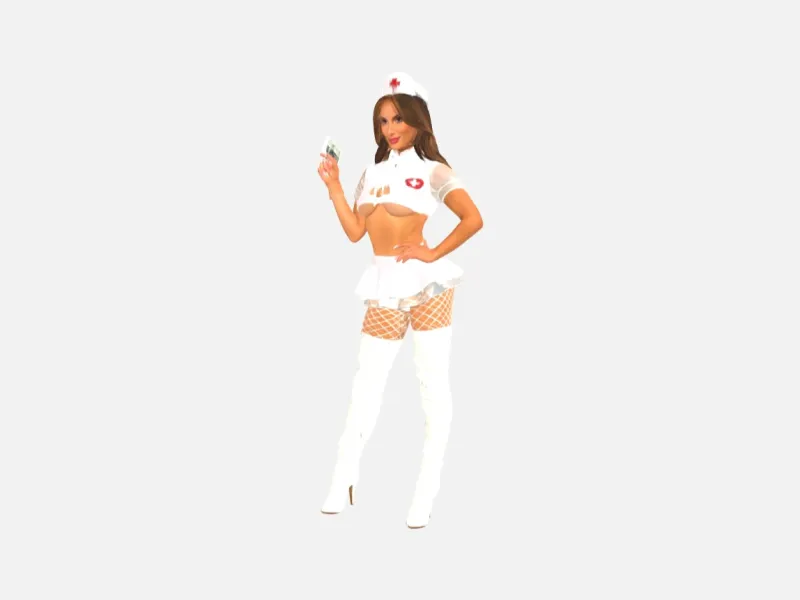 Nurse in Knee High Boots 