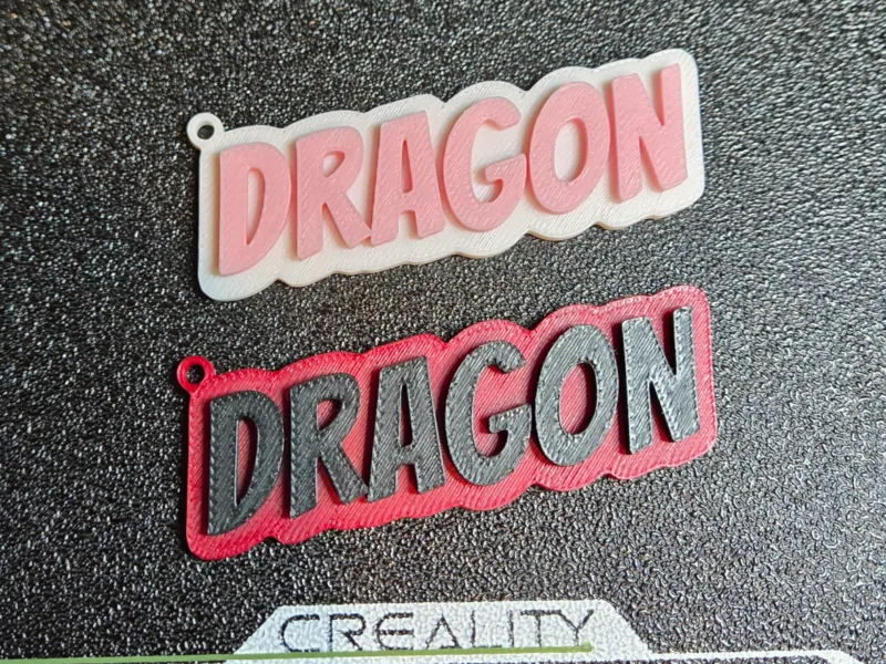 Dragon Bangers Font Comic Book Style Keychain Bag Tag 2Color