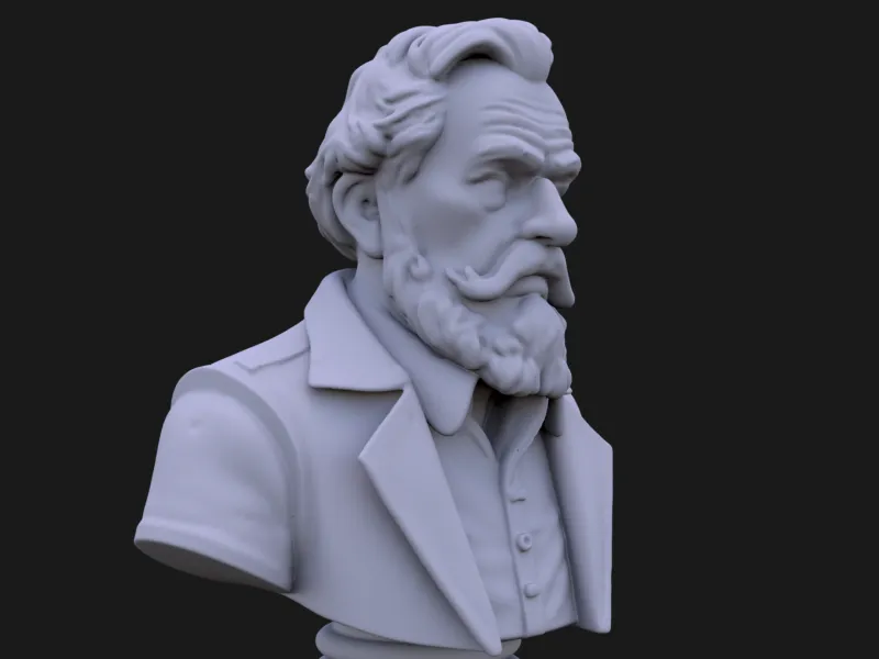 Bust of Gutenber3D STL Printable 3D Model STL 3D print model