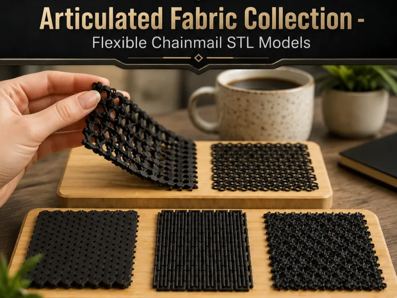 Flexi Fabric Collection 1 – 5 Flexible STL Models