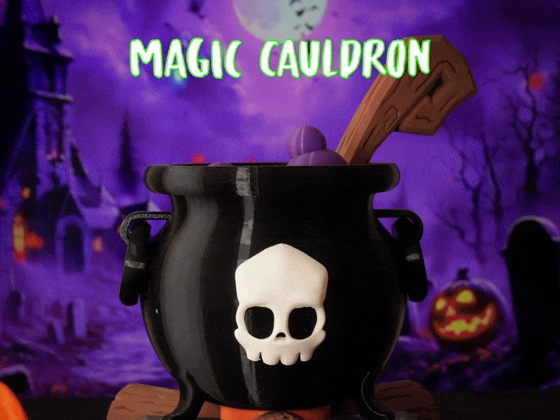 Caldero Mágico de Halloween – Modelo 3D