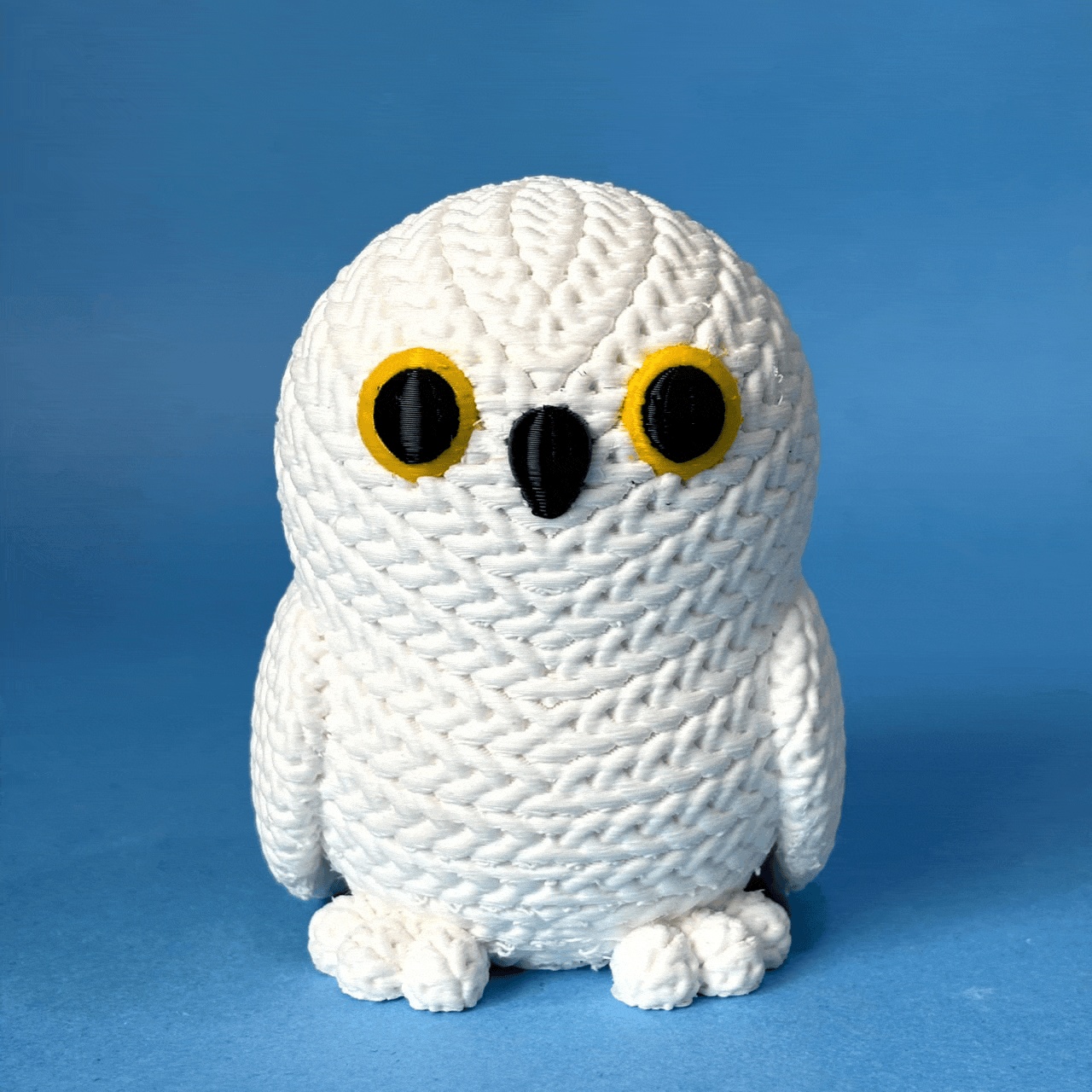 Knitted Snow Owl-0