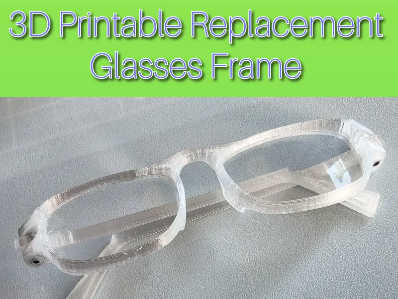 Replacement Glasses Frame (Clear / Soft Rectangular)