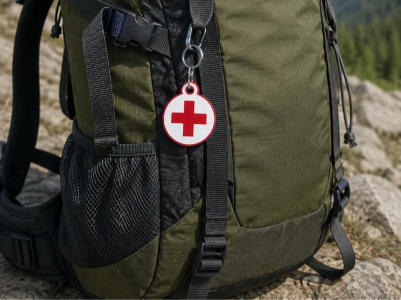 Llavero NFC de emergencia para mochila