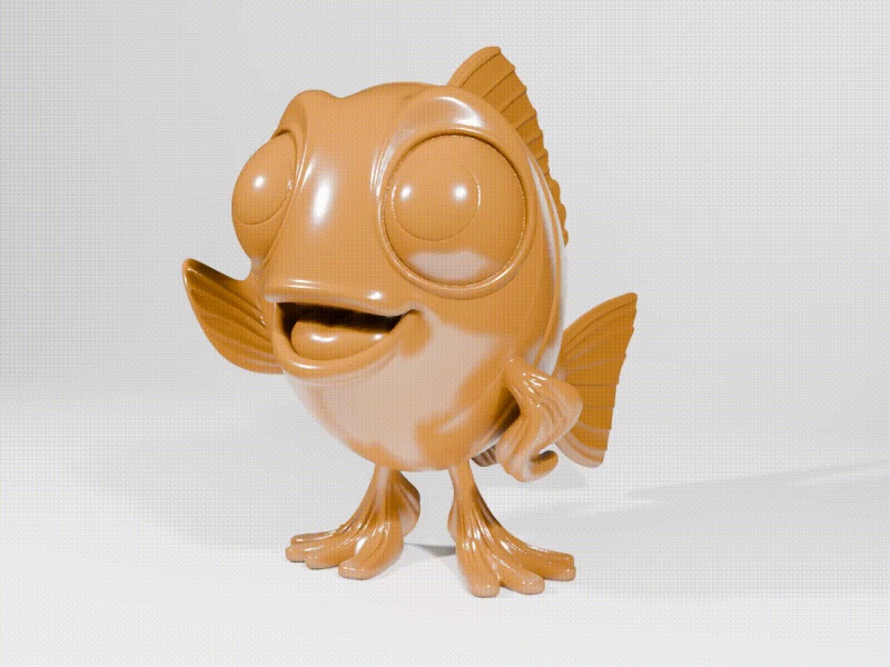 Poisson de dessin animé