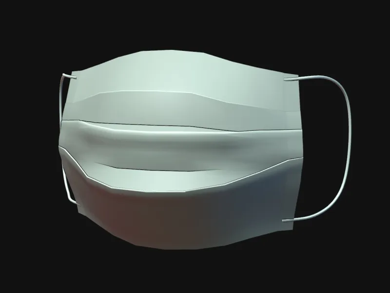 Standard Surgical Face Mask 3D Printable Model