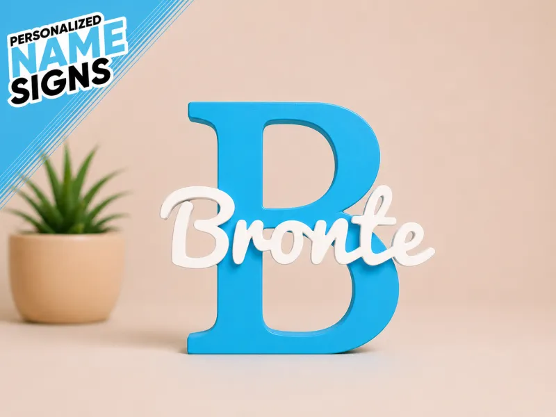 Placa de Nome 3D - Bronte