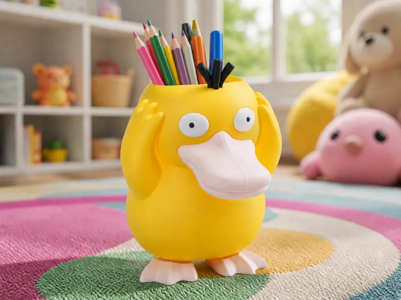 Psyduck Pokemon Inspired Desk Organizer