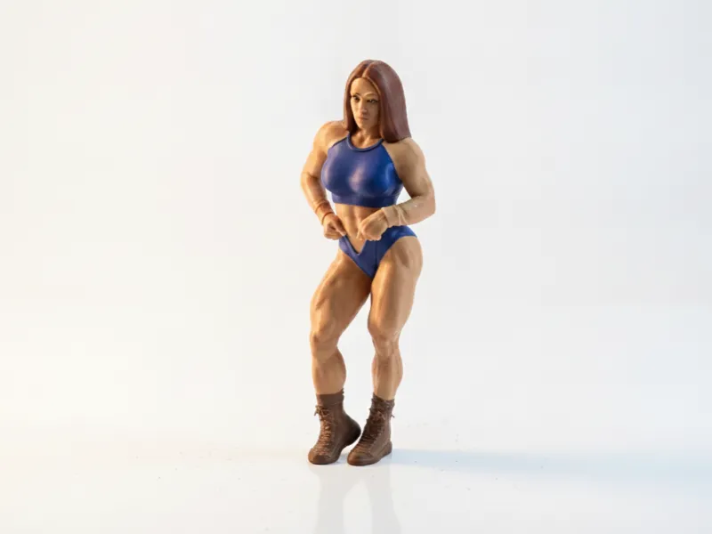 Figurine féminine athlétique de fitness imprimable en 3D