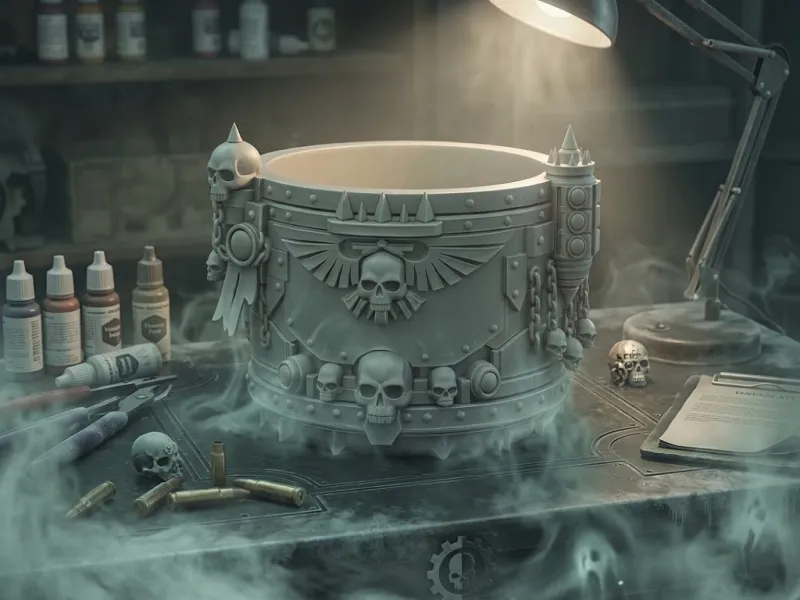 Цветочный горшок в стиле Warhammer 40K