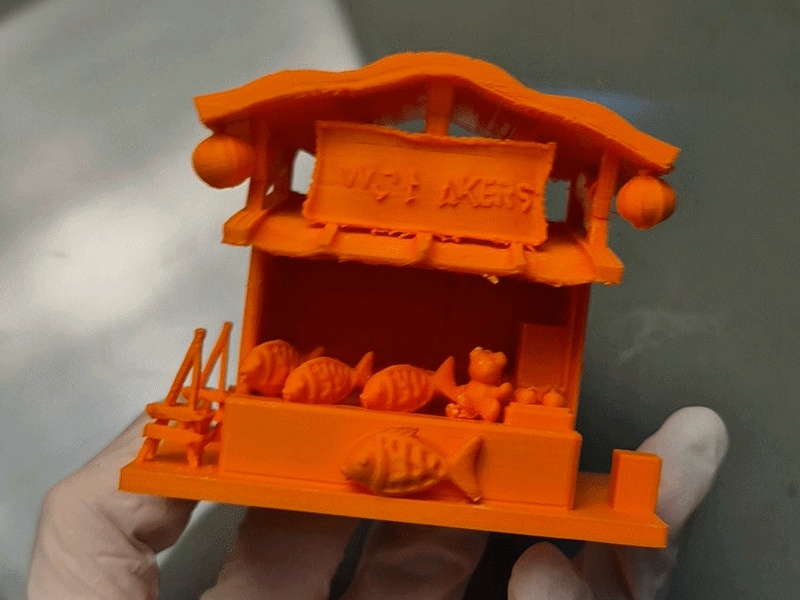 Cute Miniature Taiyaki Stall Detailed