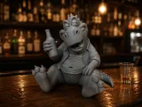 Funny Dinosaur - the alcoholic-0