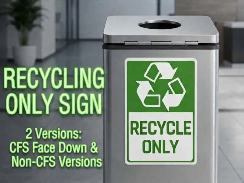 Recycling Sign #1 - Face Down and Non-CFS Versions
