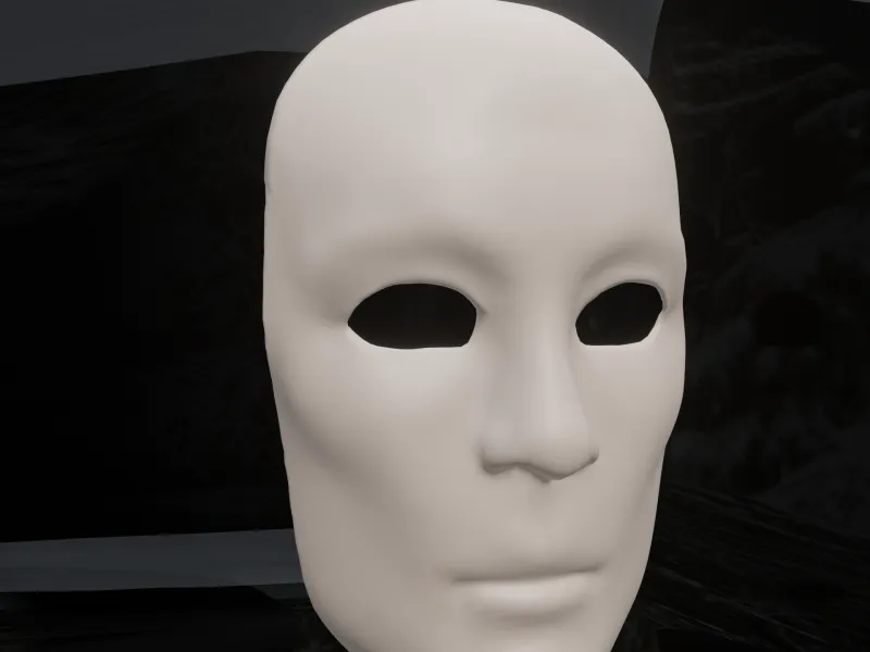 Blank Male Face Mask