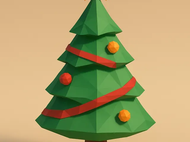 Low Poly Christmas Tree 3D Model