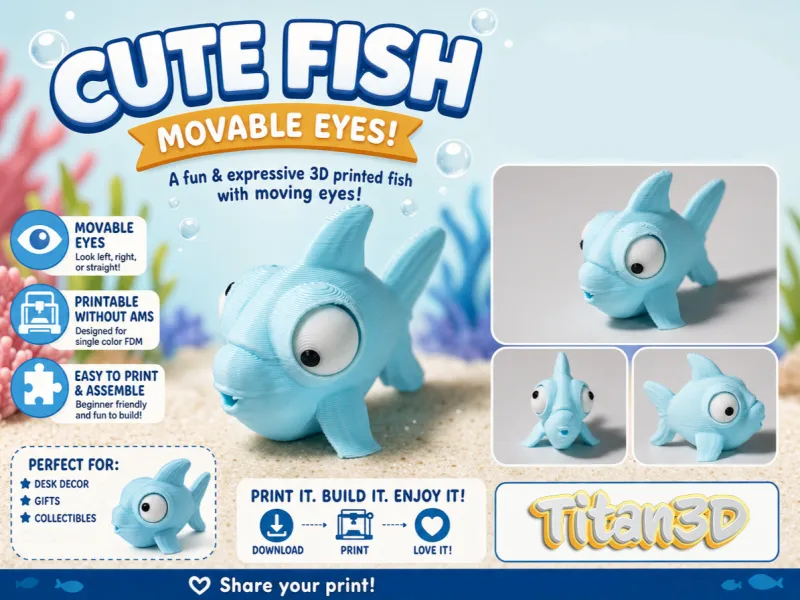 🐟 Fish with Movable Eyes 🐟