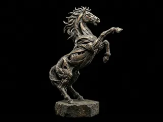 _horse sculpture 3d model