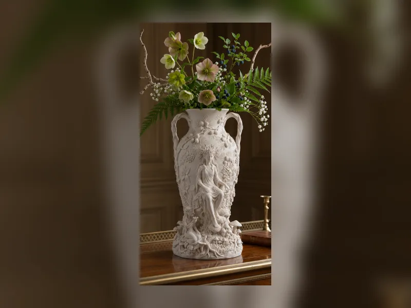 Wazon Marble Ribbon Vase