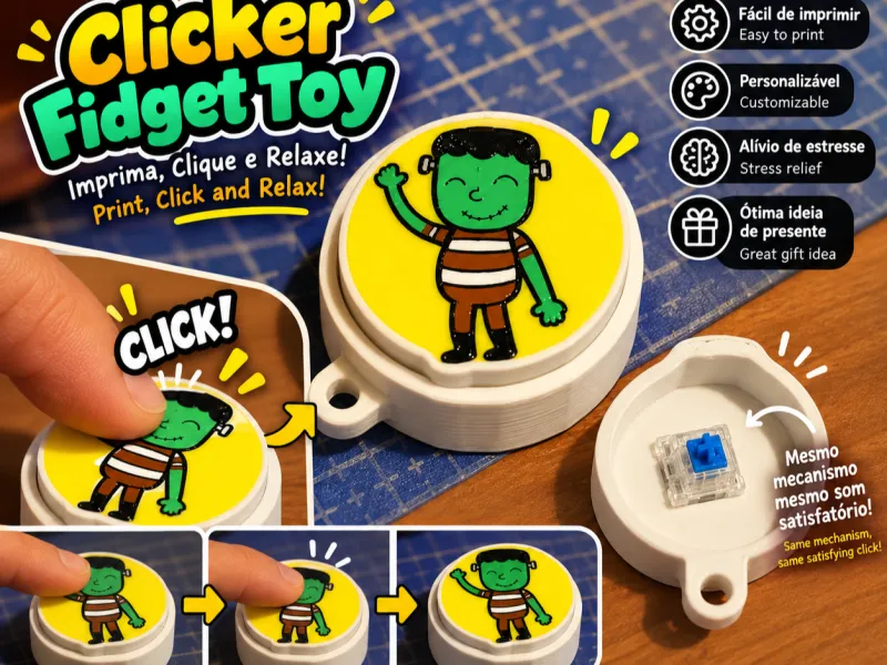 🧟 Frankenstein Clicker Fidget Toy | Halloween 🎃