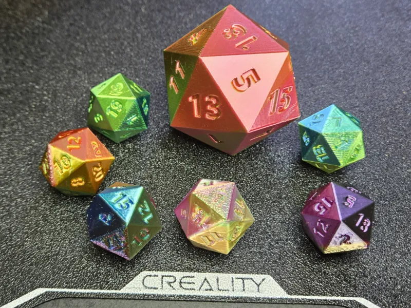 Accurate D20 Polyhedral Gaming Dice 22mm Chonk 45mm D&D RPG
