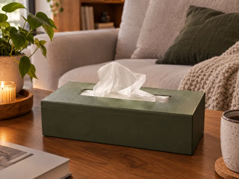Caja de pañuelos "Marcel" – Diseño minimalista con tapa deslizante